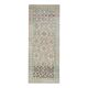 Vintage Turkish Oushak Handmade Wool Cotton Brown Runner Rug 118x301