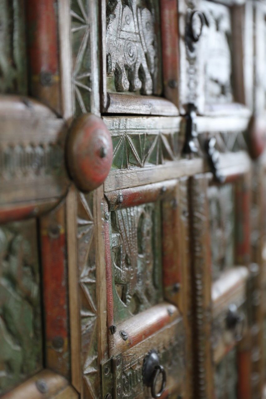 Indian carved chest