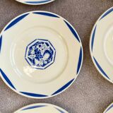 6 K&G Luneville Art Deco Dessert Plates Fructidor Model