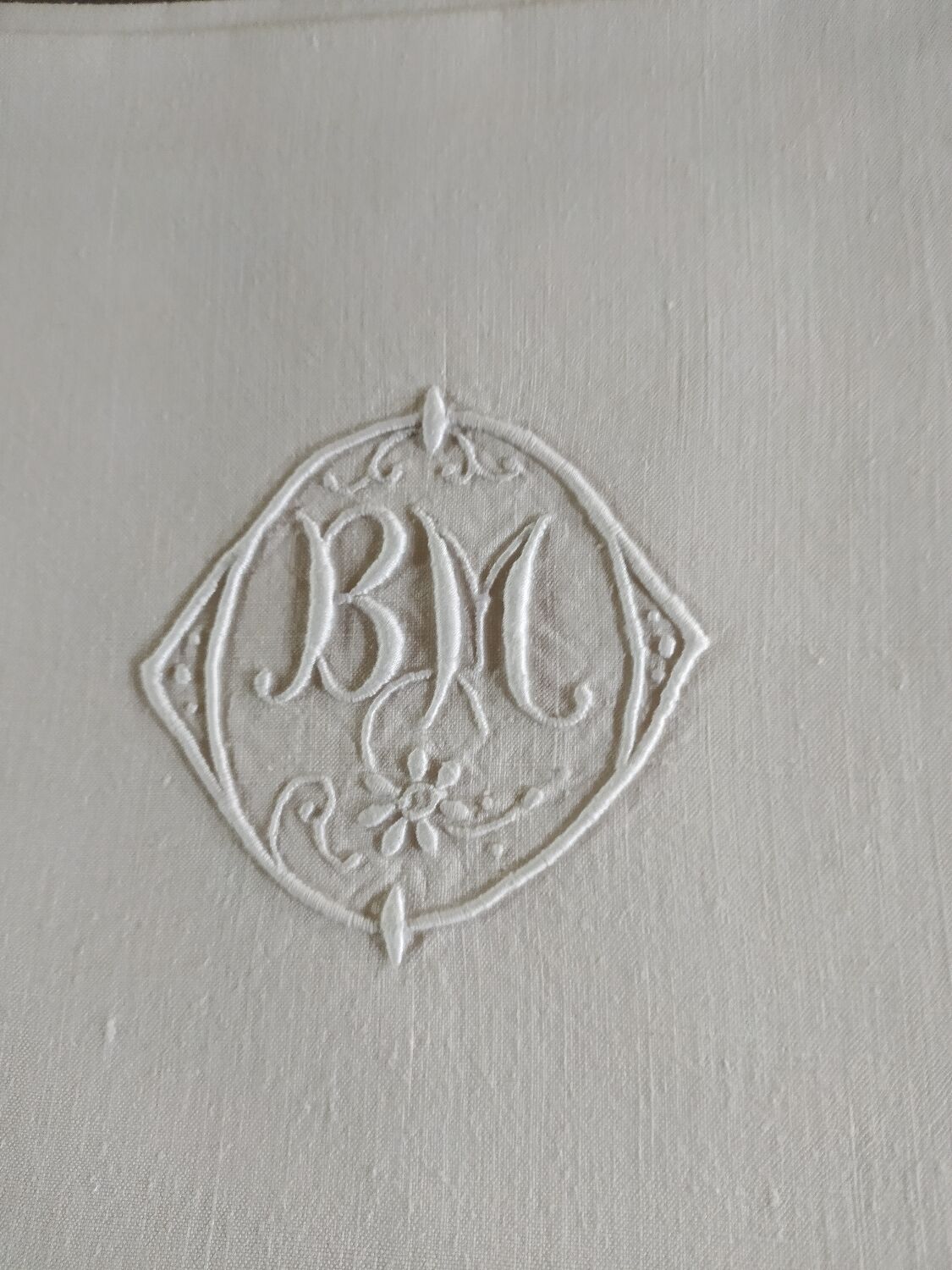 BM embroidered napkins