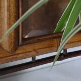 Vintage bamboo wall mirror 50's