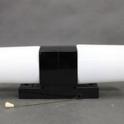 Mid-century wall light in bakelite and glass, 1960s