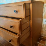 Bedside 3 drawers in light wood