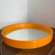 Danish round mirror, made of plastic, 1970s