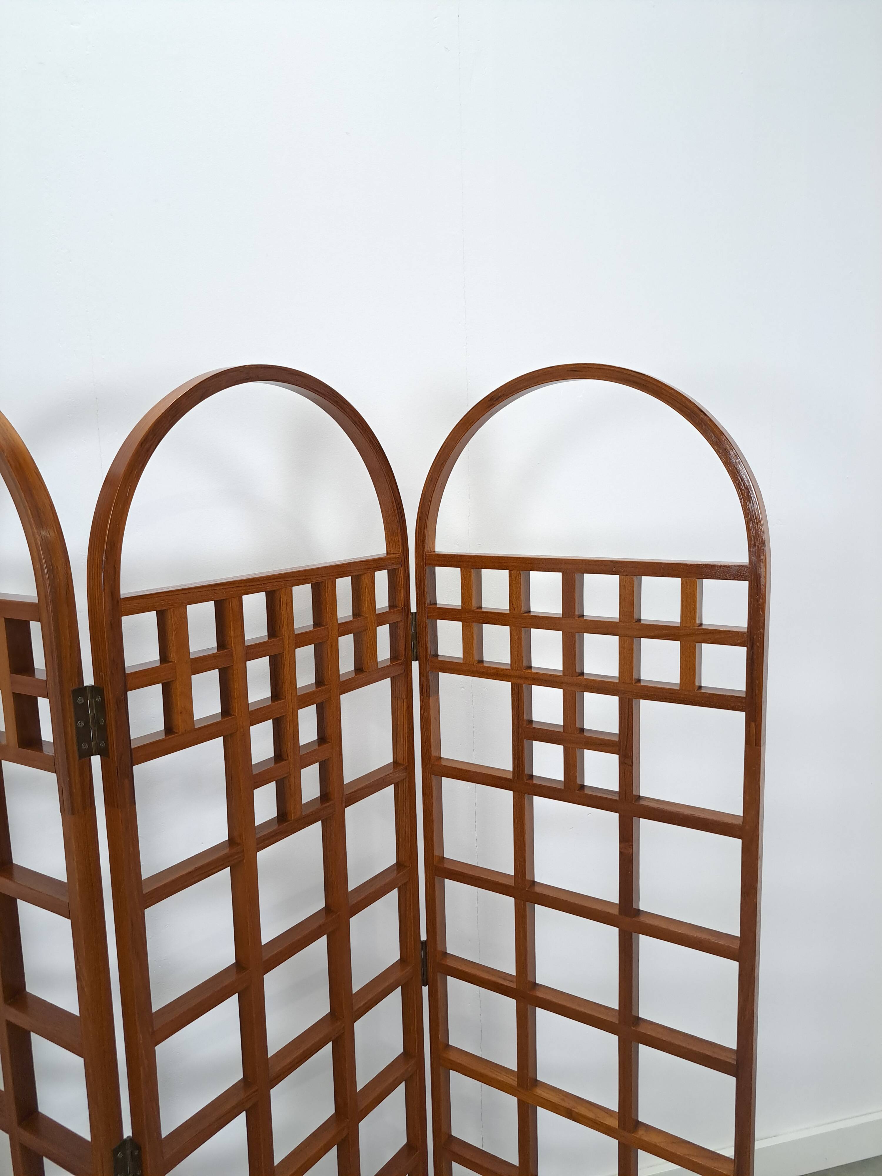 Séparateur de pièce en teck houten kamerscherm