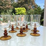 Set of 8 vintage wine glasses