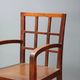 Pair of antique Art Deco armchairs in oak, Italy, 20th century