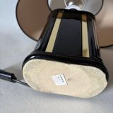 Black ceramic lamp from the 1980s