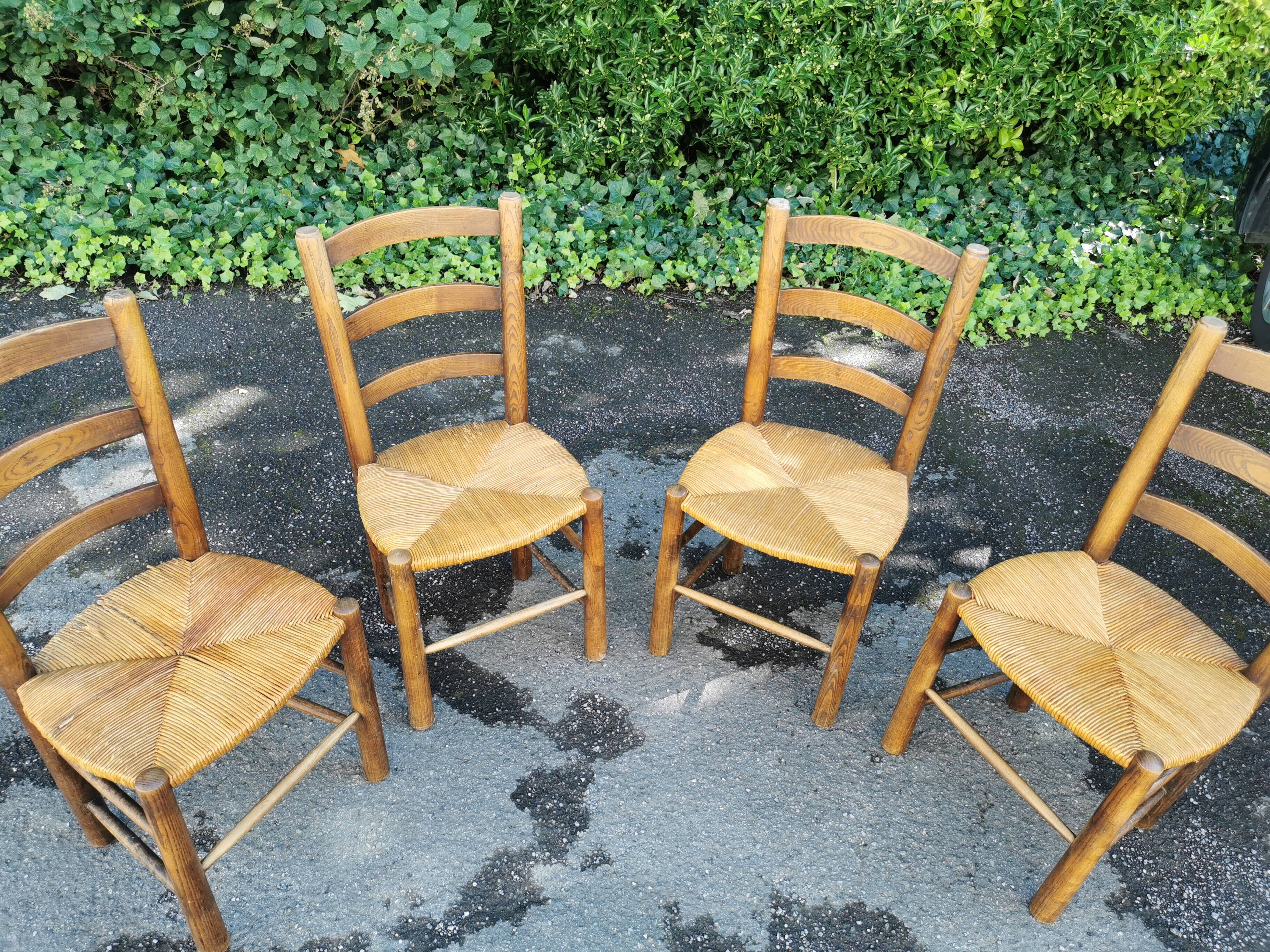 Set of 4 mulched chairs by Georges Robert