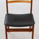 Pair of Scandinavian teak and black leatherette chairs – Denmark 1960