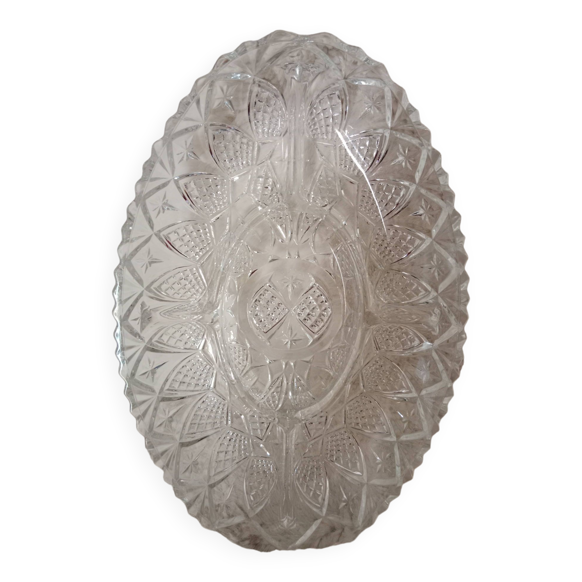 Grand ravier vintage en verre