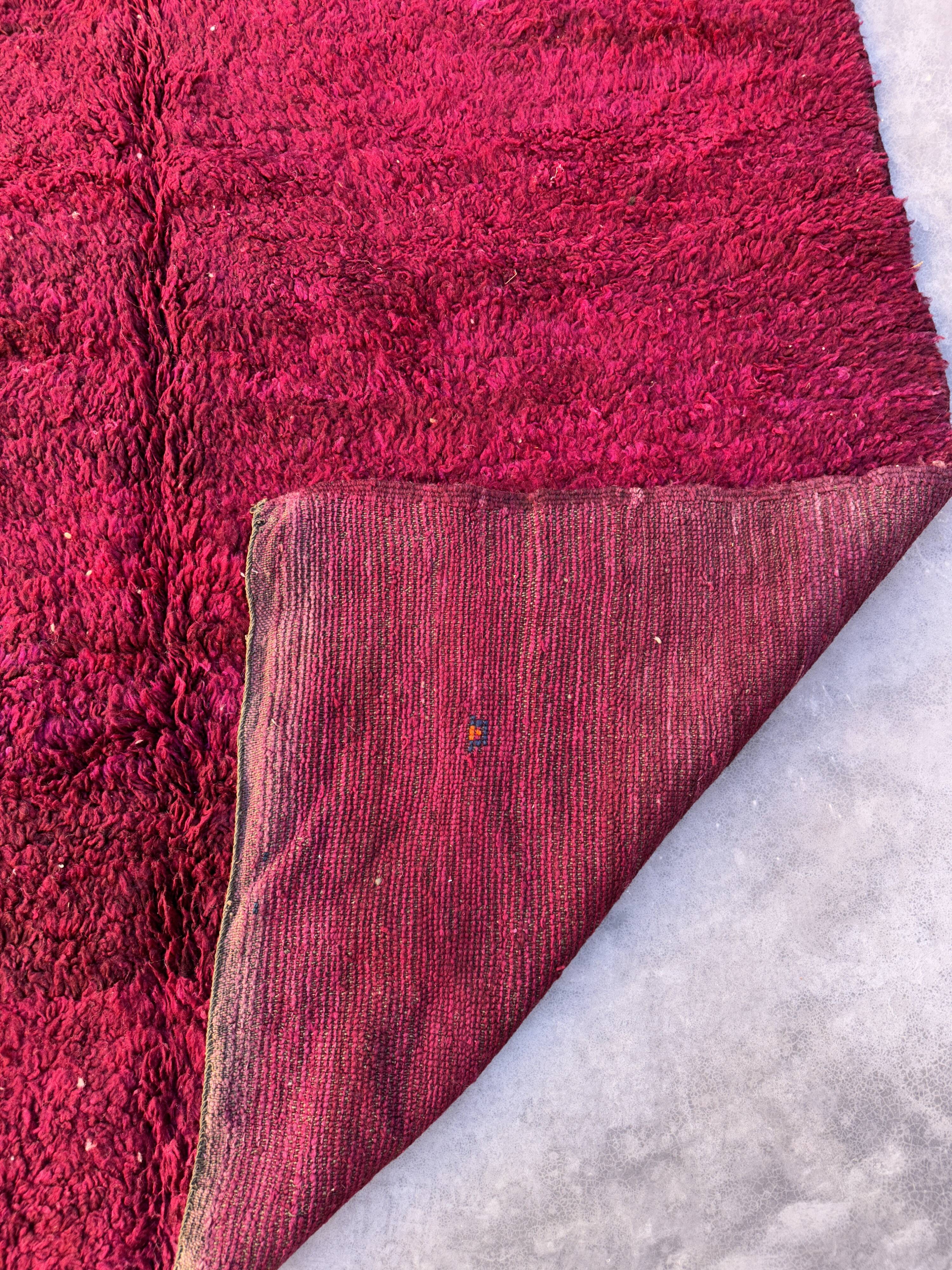 Moroccan rug Beni M'Guild purple - 258 x 174 cm