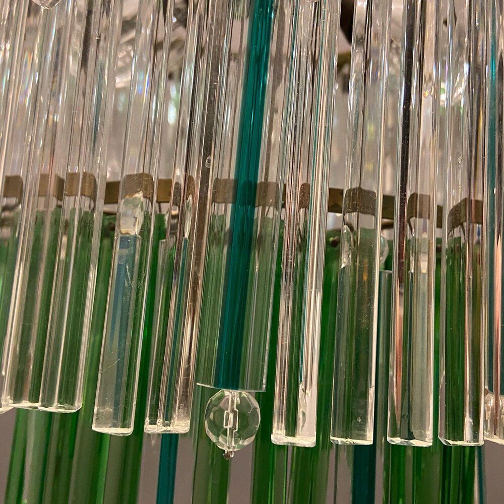 Lustre en cristal italien vintage années 1940