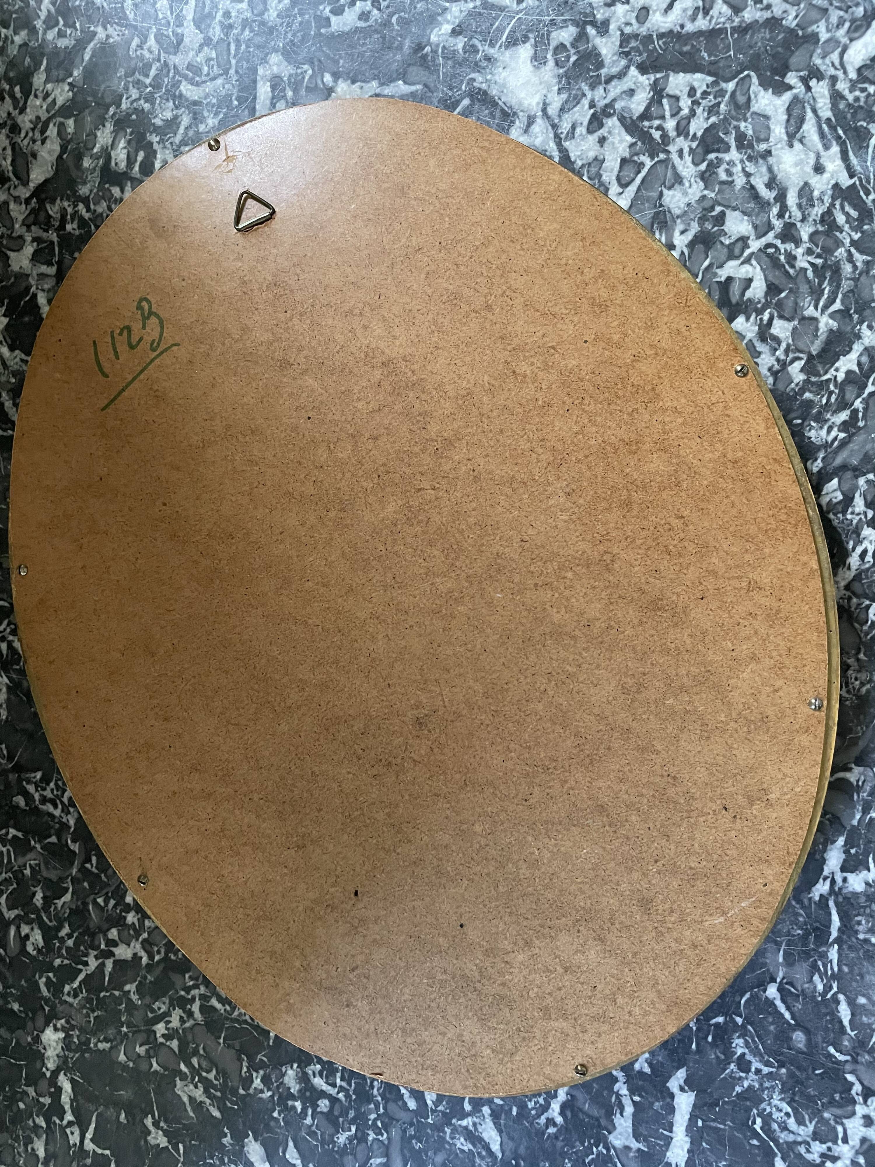 Oval Gold Mirror 1960 31x39cm