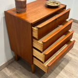 Scandinavian teak chest of drawers with 4 drawers