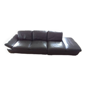 Canapé en cuir noir