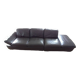 Black leather sofa