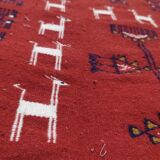 Hand-woven kilim rug with Berber patterns