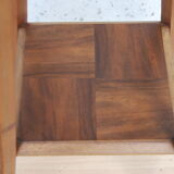 Saddle art deco walnut