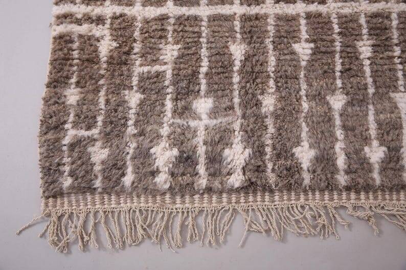 Taupe Beni Ourain rug, Moroccan rug 150/250cm