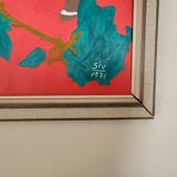 Painting Siv Holme 1971 / African Man Playing a Drum