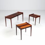 Erling Torvits nesting tables in rosewood Heltborg Mobler Denmark 1960