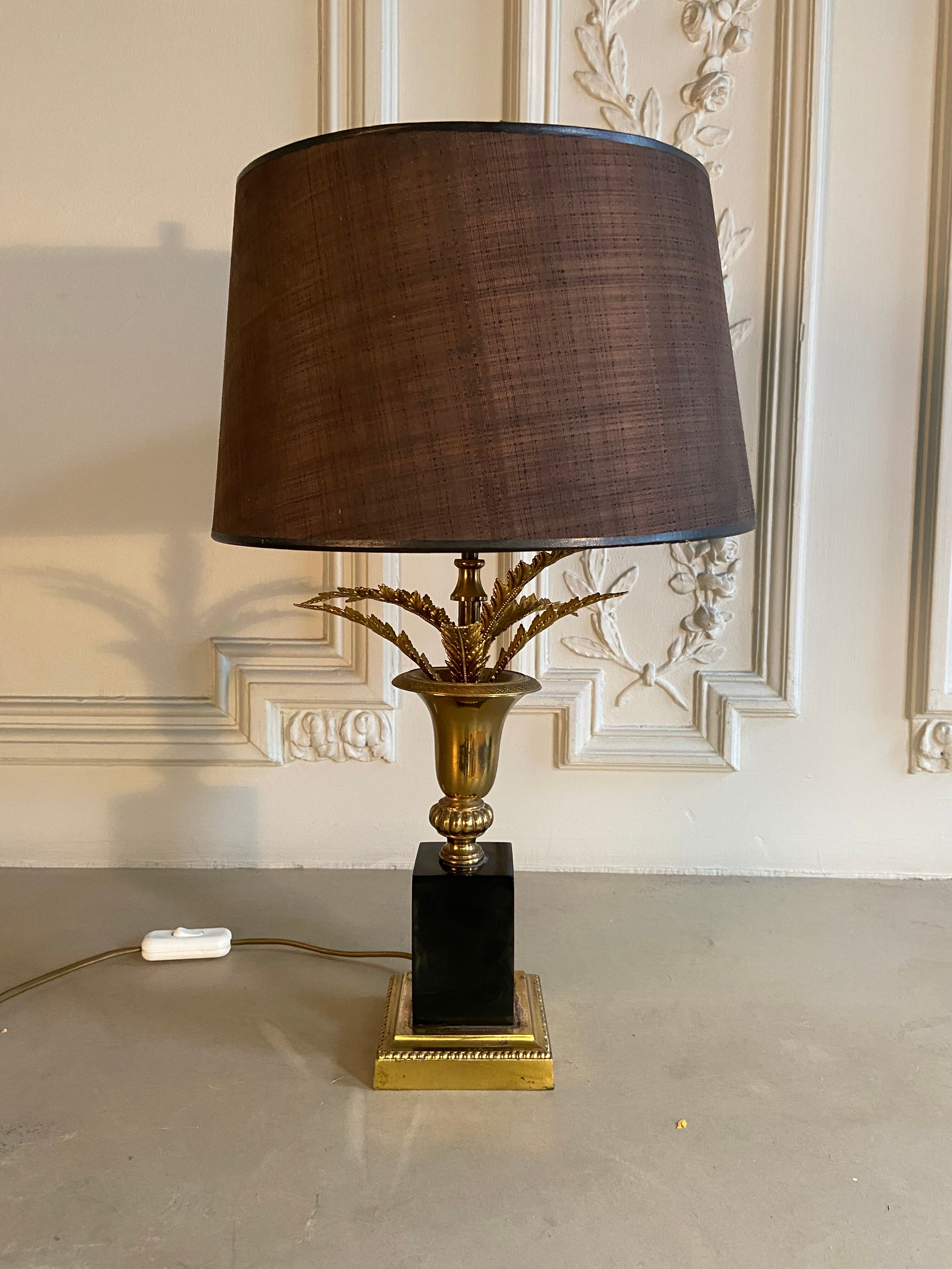Brass Baker Lamp, Epis / Fern, Belgium, 1970