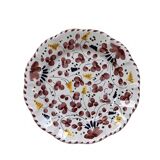 Plate 25cm red flowers