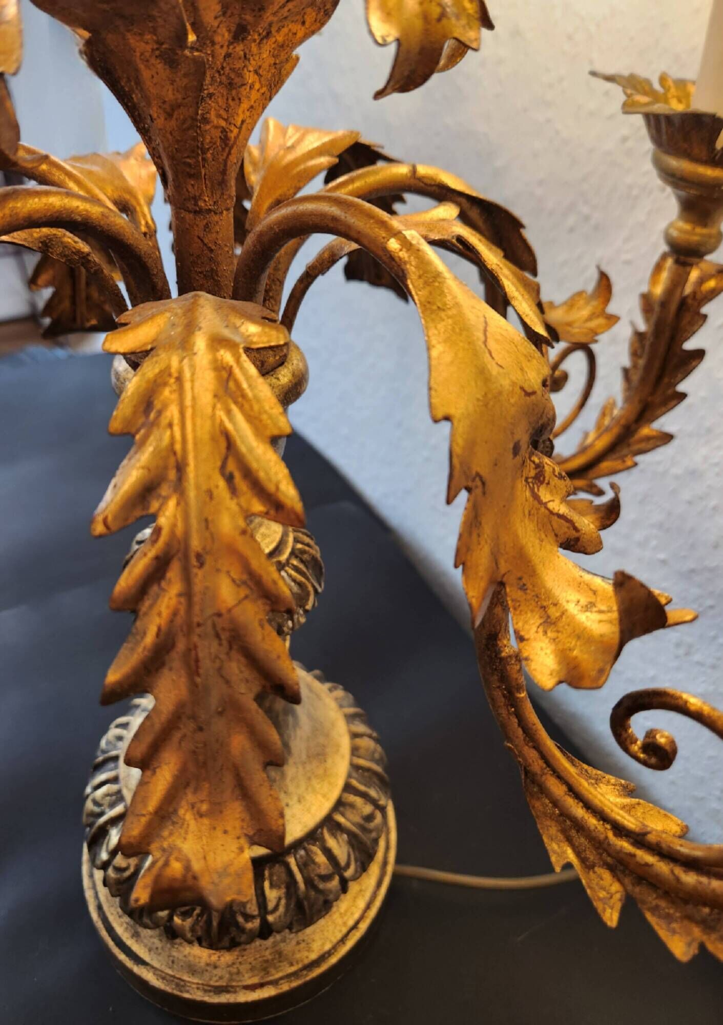 Antique gilded hand-forged hand-carved Florentine Louis XV, Italy