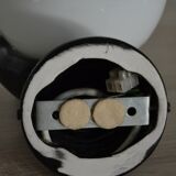 Vintage black opaline globe wall lamp