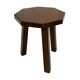 Tables d'appoint hexagonales brutalistes en chêne, années 1950, lot de 3