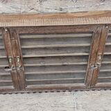 Old collector's wall display case in Burmese teak