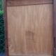 Storage cabinet locker with old wooden curtain