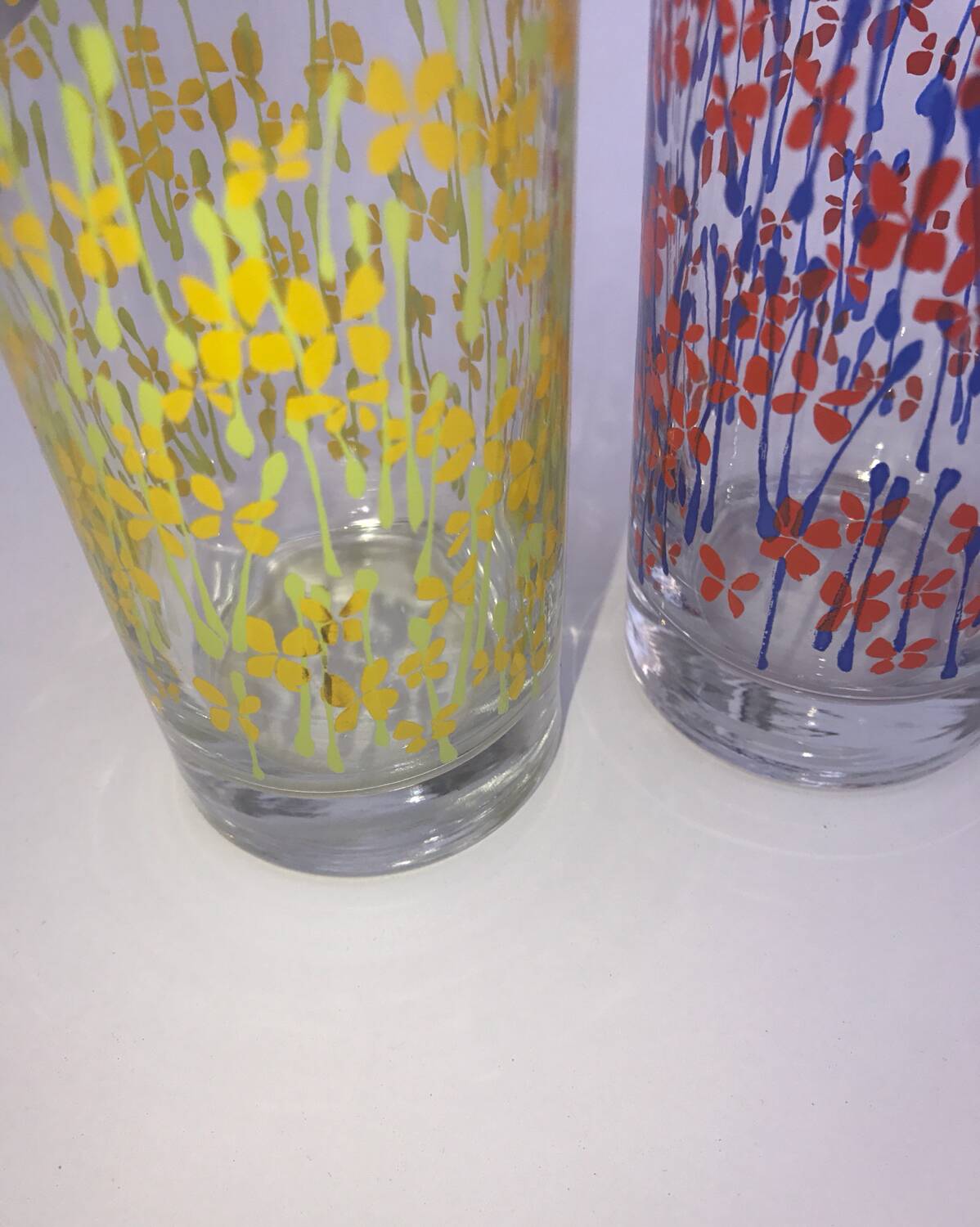 Set of 5 antique glasses