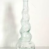 Duo de carafes en verre Empoli vintage