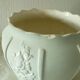 Glazed biscuit earthenware planter