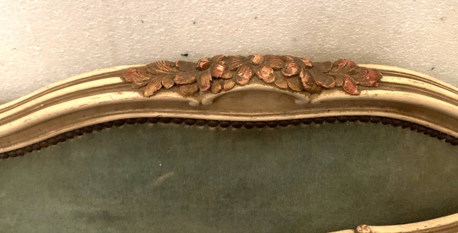 Bench daybed in lacquered and gilded wood 20th century