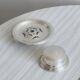Old silver-plated metal presentation butter dish in Coquillor style