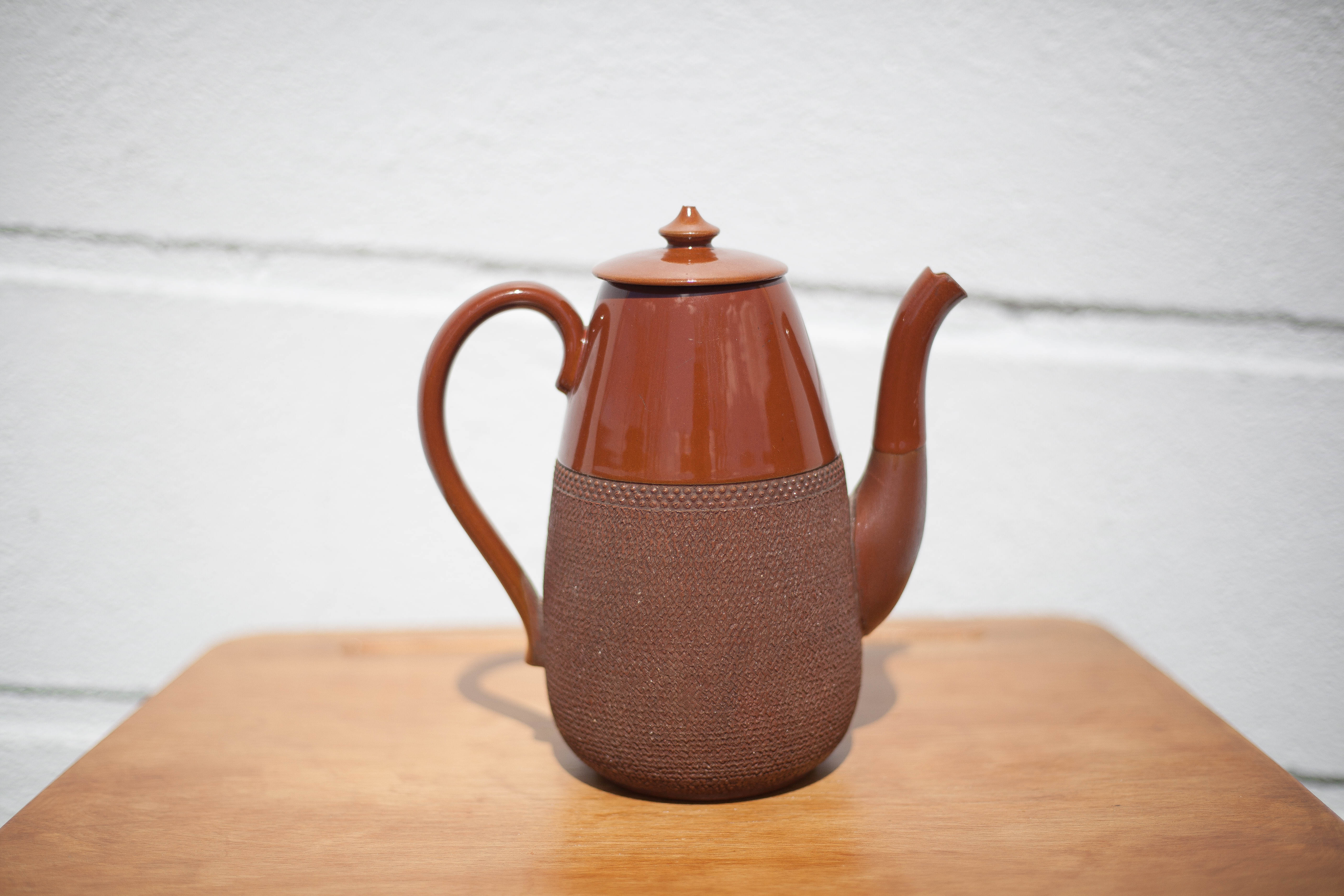 Glazed clay coffee or tea maker