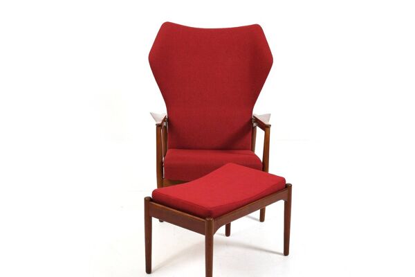Fauteuil inclinable Cloud Master en teck Ib Kofod-Larsen 1950