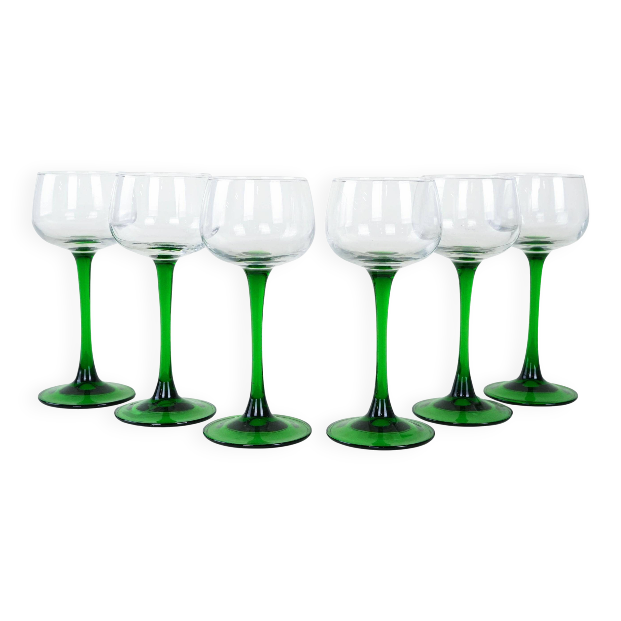 Set of wine glasses, Italian design, 1970s, production: Italy