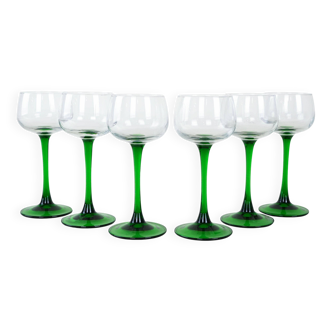 Set of wine glasses, Italian design, 1970s, production: Italy