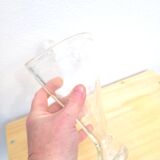 Blown glass wall-mounted bouquet holder vase