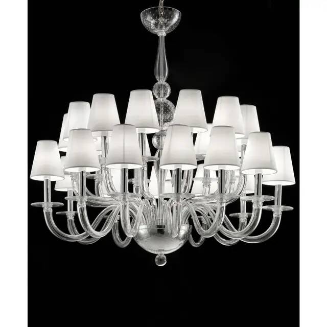 Transparent Murano Glass Chandelier by Simoeng for Simoeng