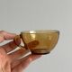 4 vintage amber glass cups