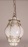 Extraordinary Venetian Lantern in Murano Reticello Glass, 1940s