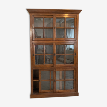 Showcase library or wooden cupboard