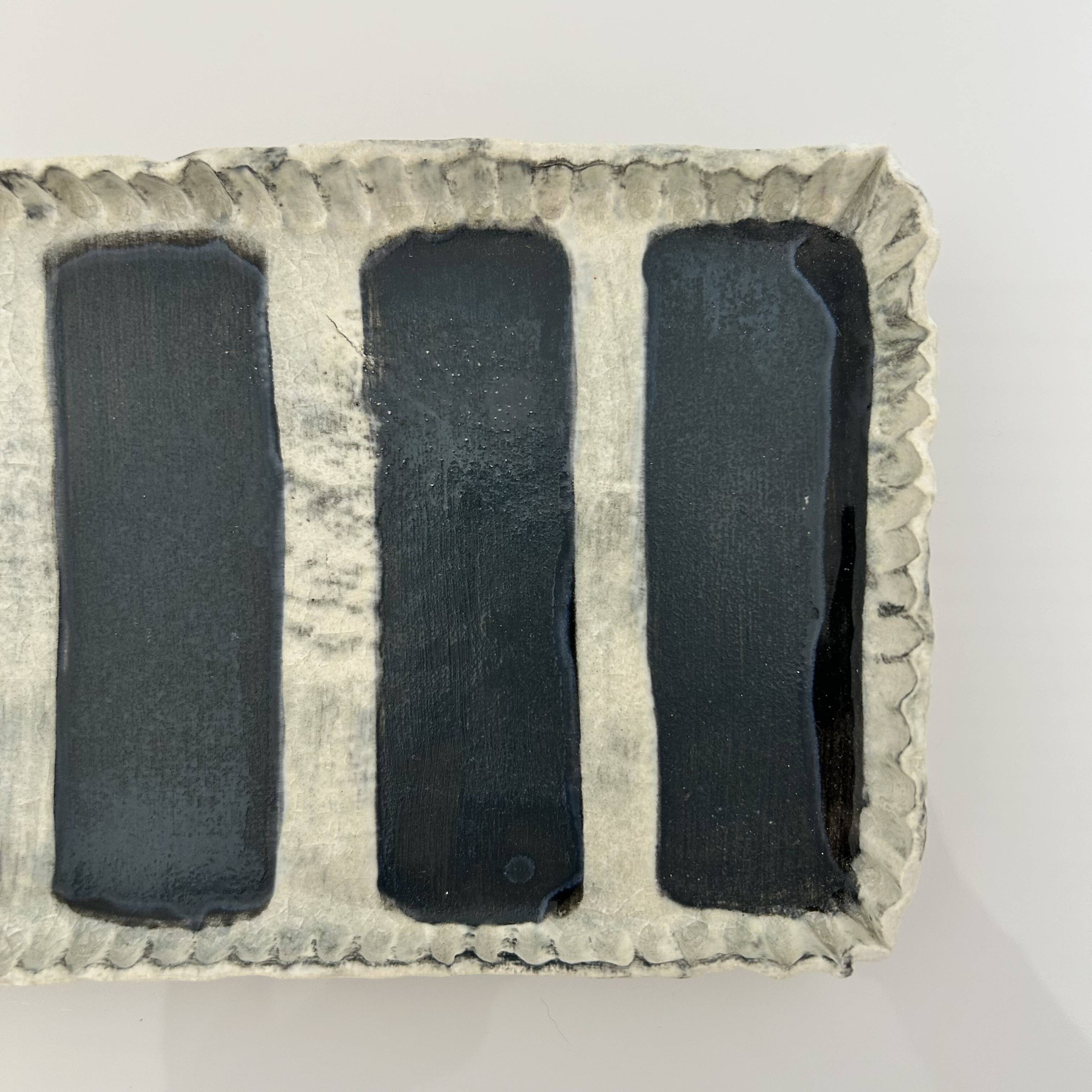 Raku-style artisan plate
