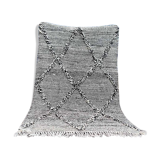 Small Moroccan Berber carpet handmade Black Zanafi 100x160 cm