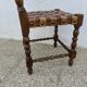 Spanish chair in oak with thick cognac leather straps, 1940s.